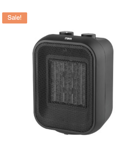 MIKA Ceramic Heater, 750W - 1500W, Black MH203