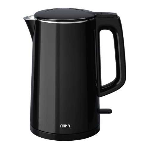 MIKA Kettle, 1.7L, Double Wall, 360º Cordless, Concealed Element, Black MKT3102B