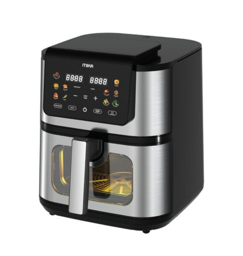 MIKA Air Fryer, Digital, 8L, Black & Stainless Steel MAFDW2208