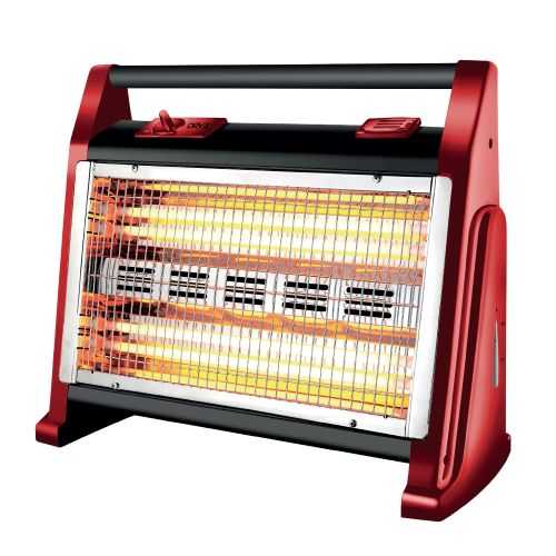 ORYX Quartz Heater with Humidifier, 800-1600W, Red & Black OH2201R