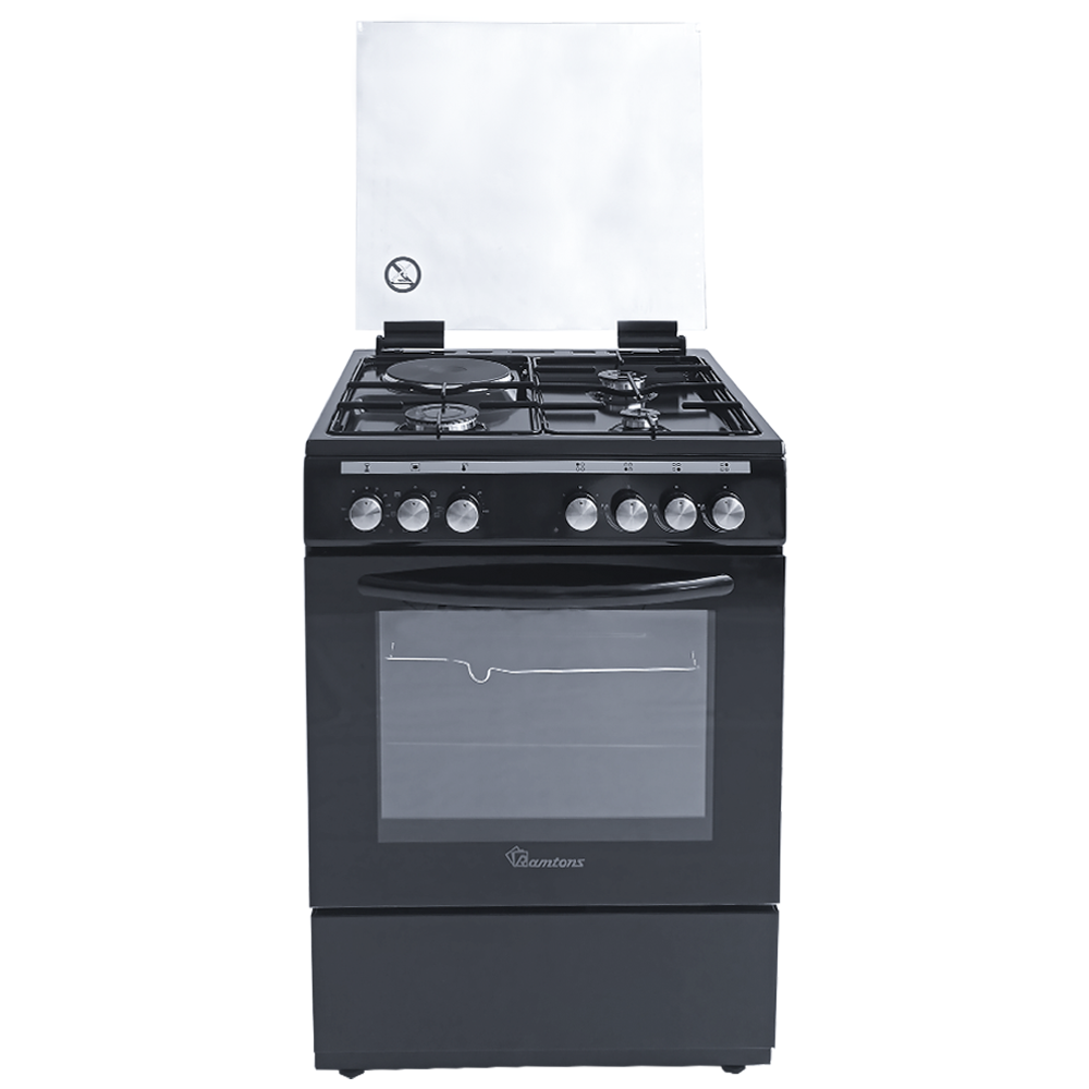 Ramtons 3Gas + 1Electric 60x60 Black Cooker, RC/607