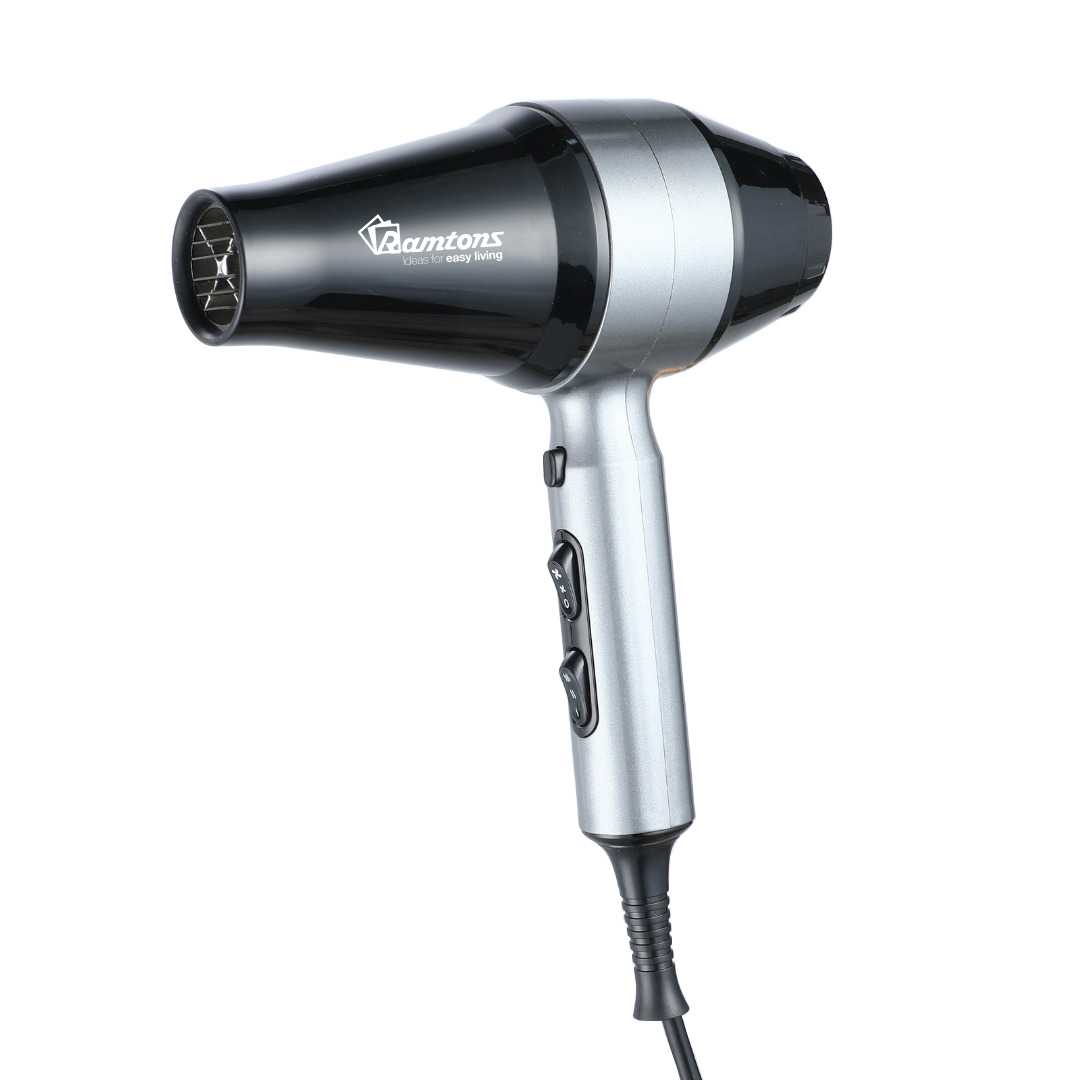 Ramtons 2200W Hair Dryer Black/Silver  RM/696