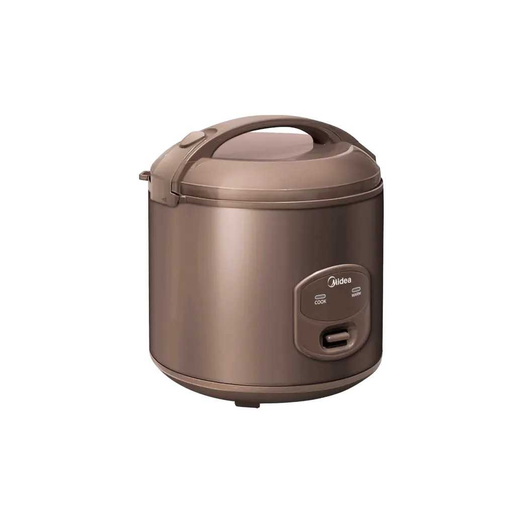 Midea 3L, 500W Rice Cooker Metal Body With Plastic lid-Brown, MB-YJ308J-N