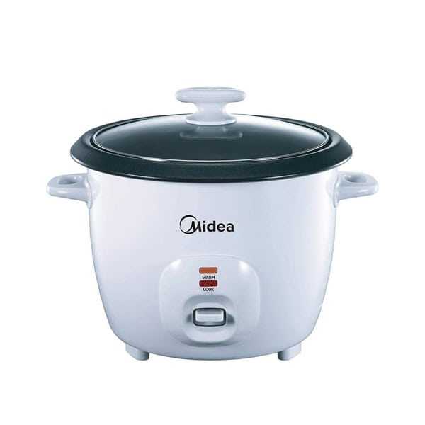 Midea 4.5L Rice Cooker with Glass lid- White, MB-GP45A