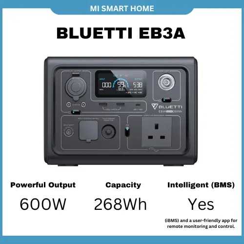 BLUETTI EB3A 268.8WH/4.6KG ,Out put 600w input 200w