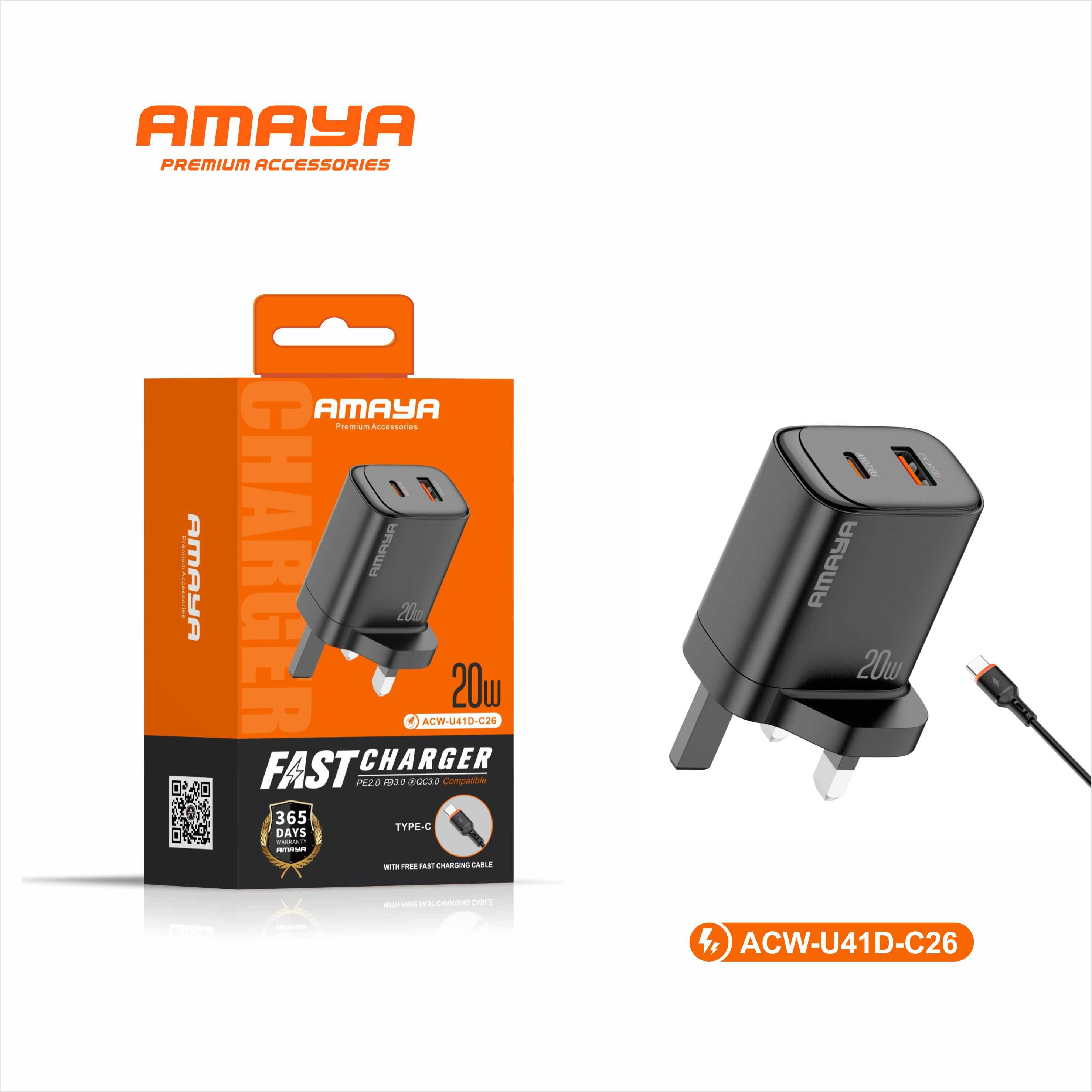 AMAYA Charger ACW-U41D-C26A +C 20W