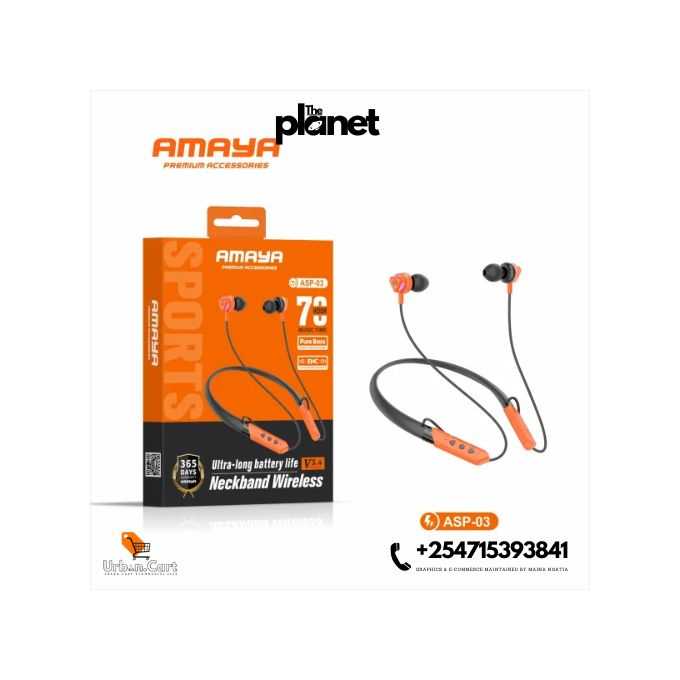 Amaya ultra-long battery neckband with light ASP-03