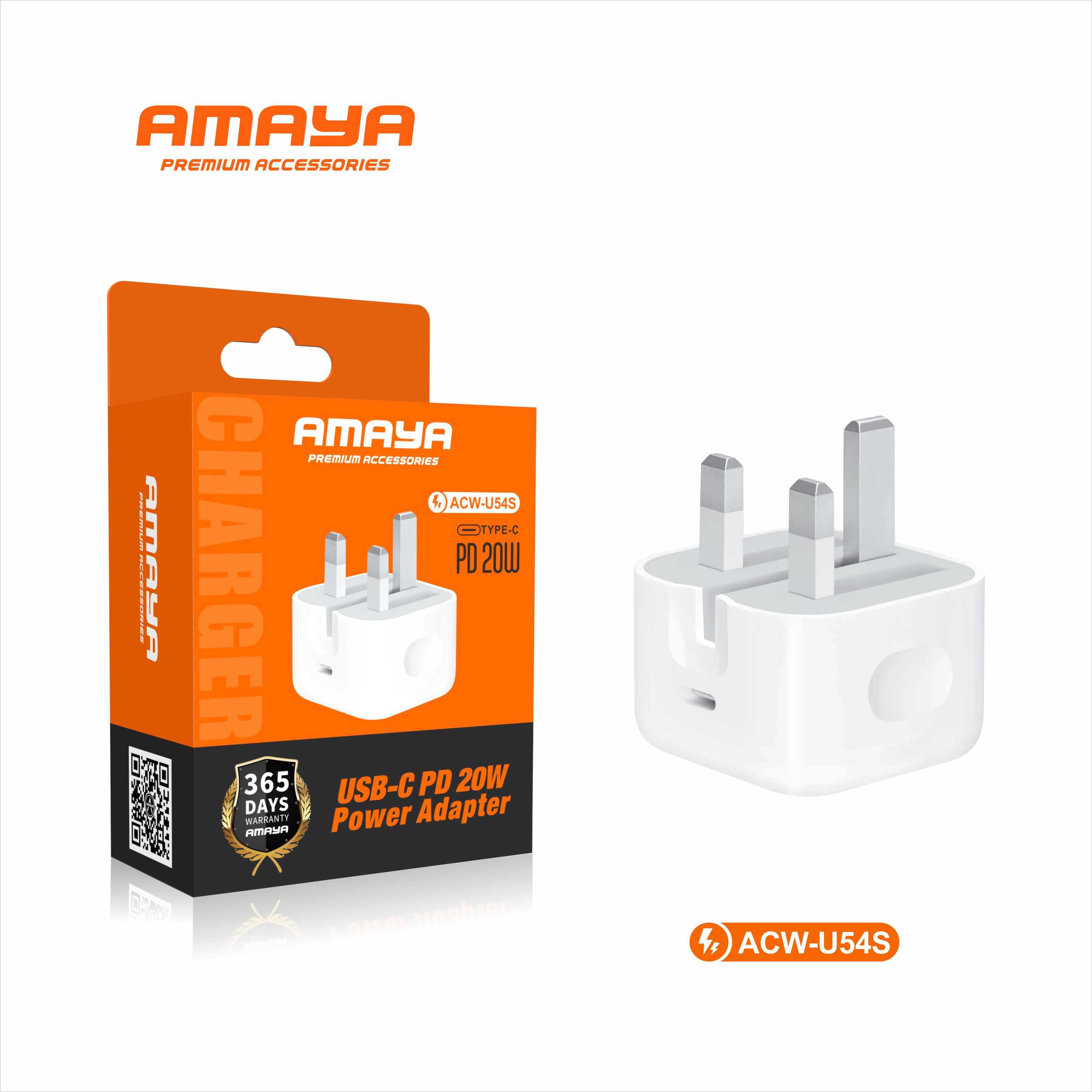 AMAYA ACW-U54S single C port 20W charger