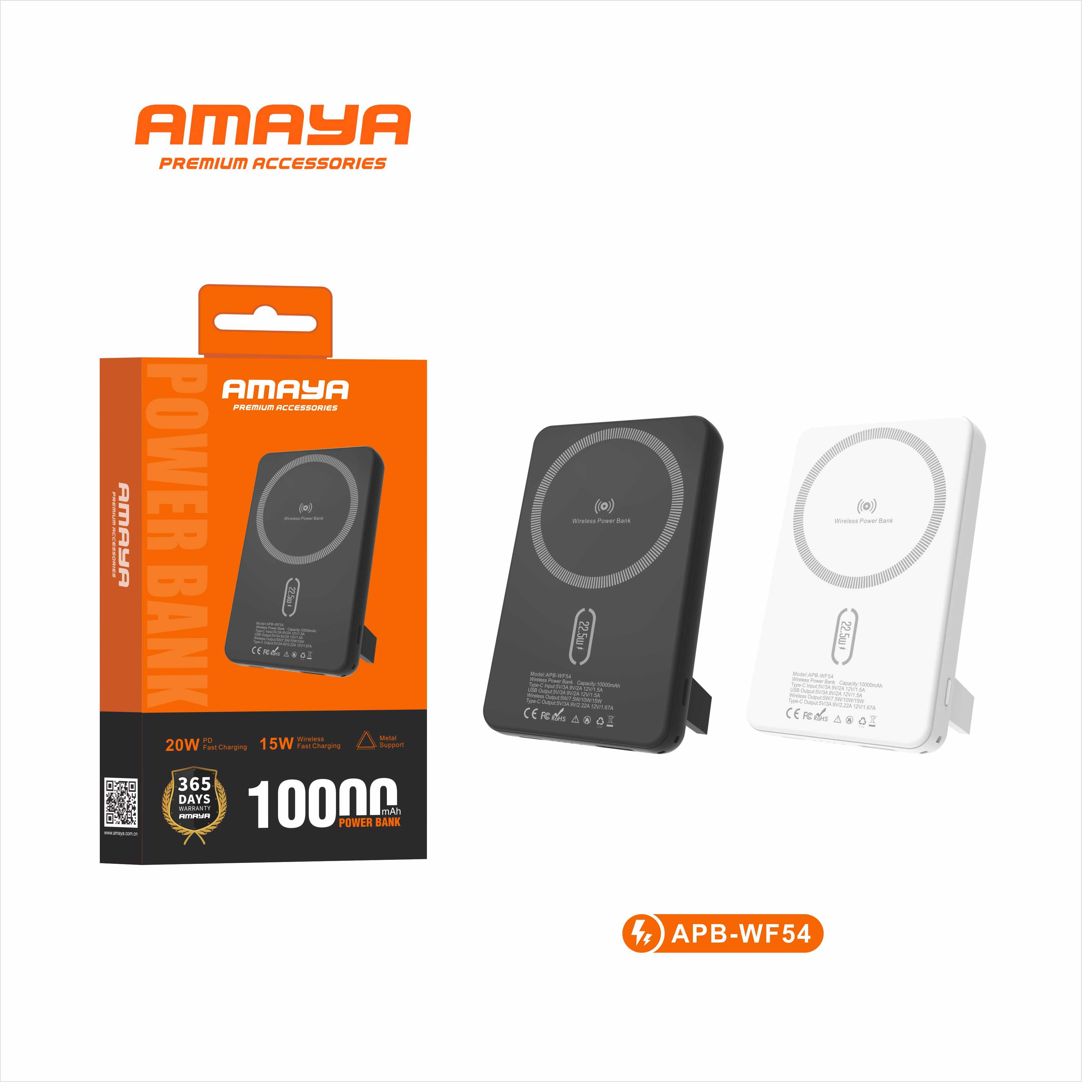AMAYA APB-WF54-White 10000mAh 20W wireless charger
