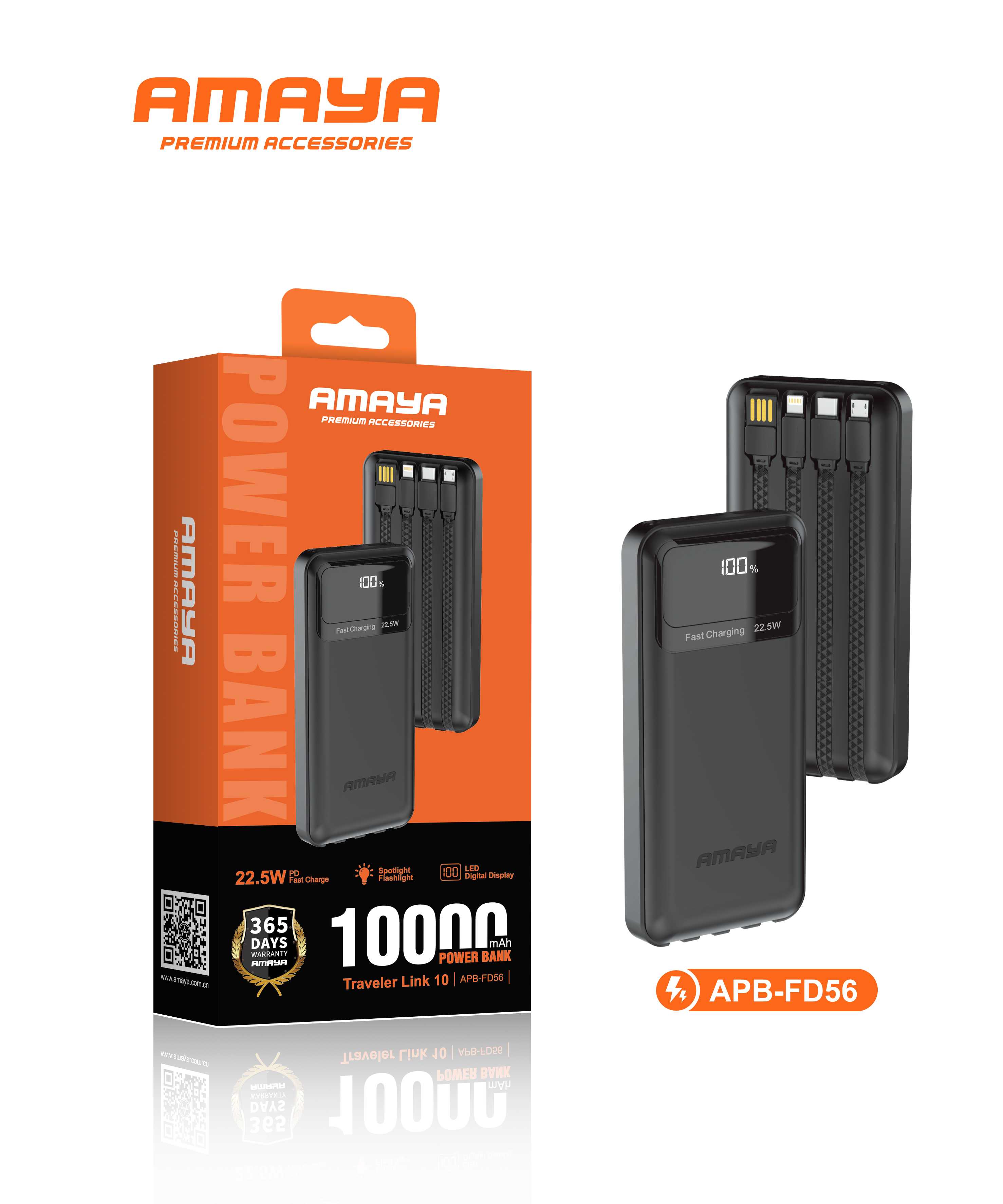 AMAYA APB-FD56 22.5W with four-wire (U+M+C+L) Power Bank