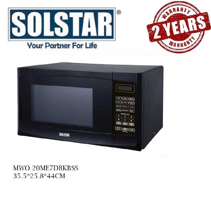 SOLSTAR Solo Microwave 20L - Black MWO20ME7DBKBSS