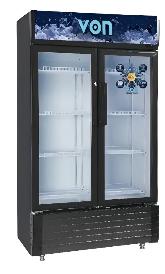 VON VZC62DXK VERTICAL COOLER, 615L - BLACK