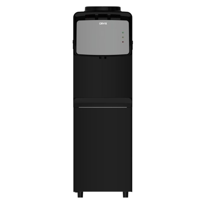 ORYX Water Dispenser, Standing, Hot, Normal & Cold (3 Taps),With Refrigerator, Black, OWD235301B