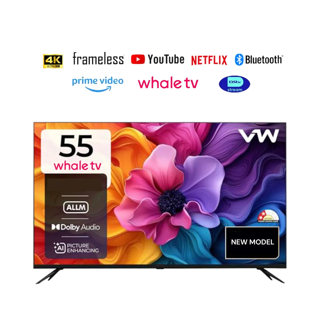 Vitron 55inch,WHALE OS SYSTEM ,UHD ,4K ,SMART TV HTC 55W