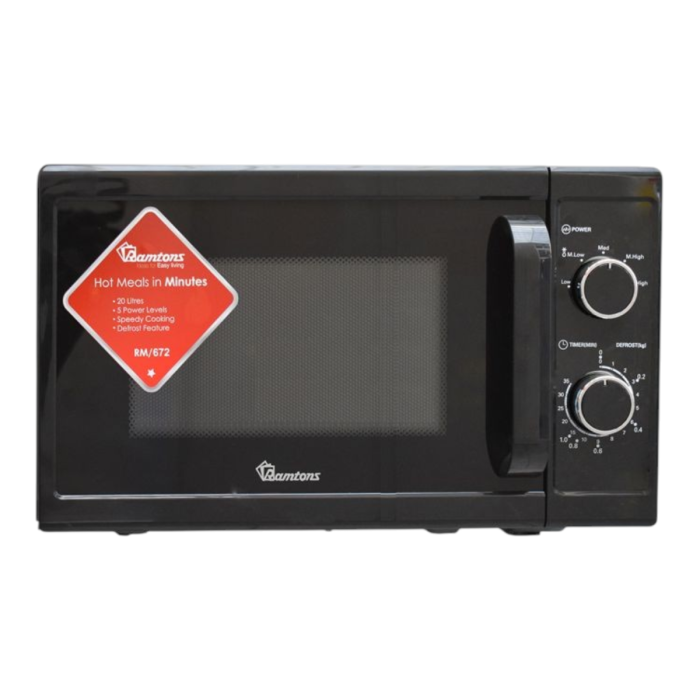 Ramtons 20Lt Microwave Manual Black RM/672