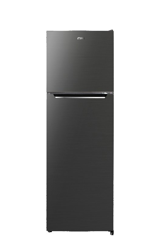 MIKA Fridge, 255L, 2 Door Top Mount Freezer, No Frost, INVERTER Compressor,Dark Matt Inox, MRNF255XDMV