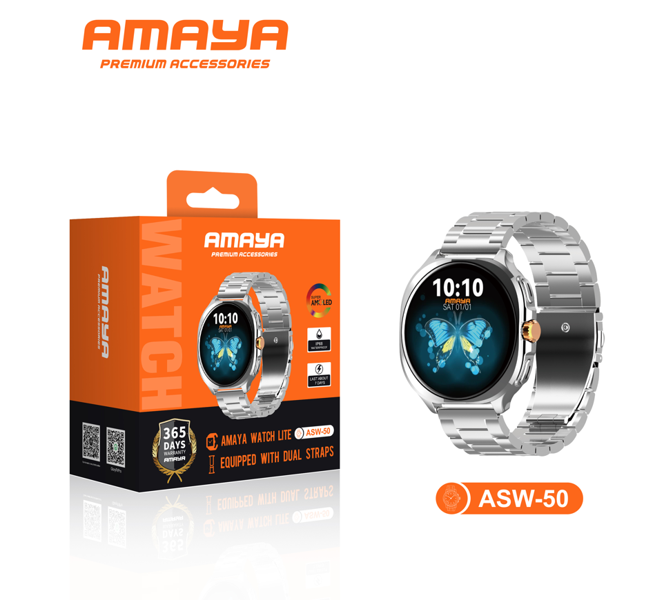 Amaya Silver Dynamic Interactive Smartwatch