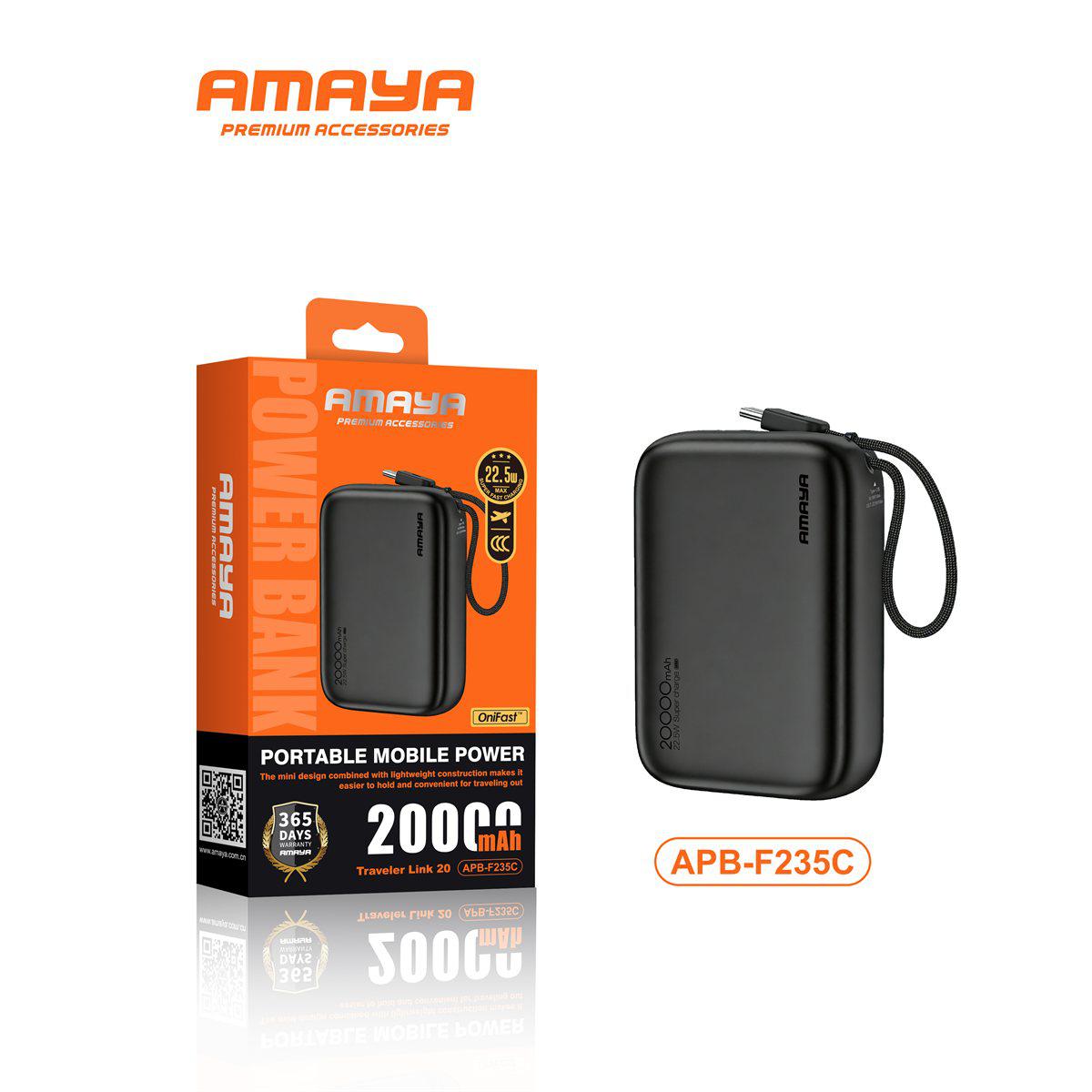 Amaya 20000 mah portable mobile powerbank APB-F235C