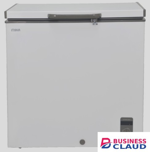 MIKA Chest Freezer, 197L, White Inner, White Grey MCF197WWG