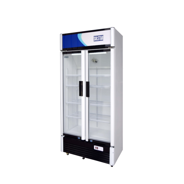 SOLSTAR VERTICAL COOLER 2 Door Showcase chiller 466L VC6500-WHB SS