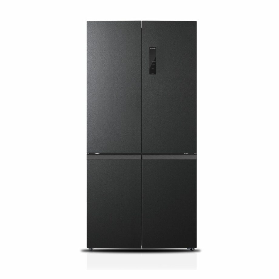 BRUHM 600LT SIDE-BY-SIDE 4-DOOR REFIGERATOR MATTE BLACK BFQ-592EN
