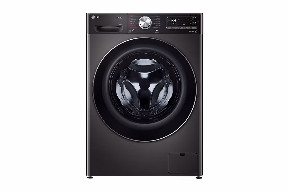 LG WASHER & DRYER FRONT LOADERS F4V9BDP2EE 12/8KG BLACK
