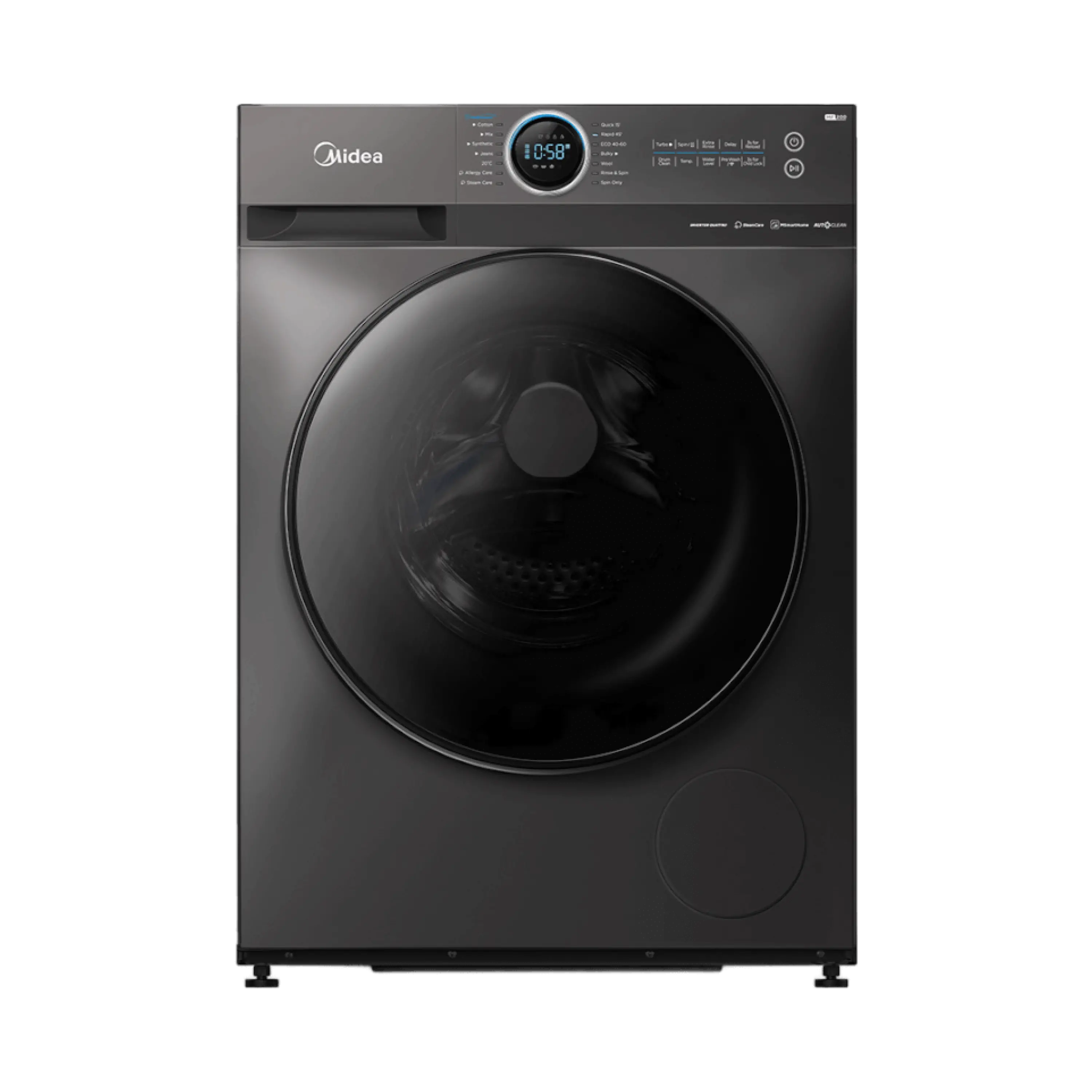 MIDEA WASHING MACHINE 8KG INVERTER with WIFI Connect, MF200W80WB/T
